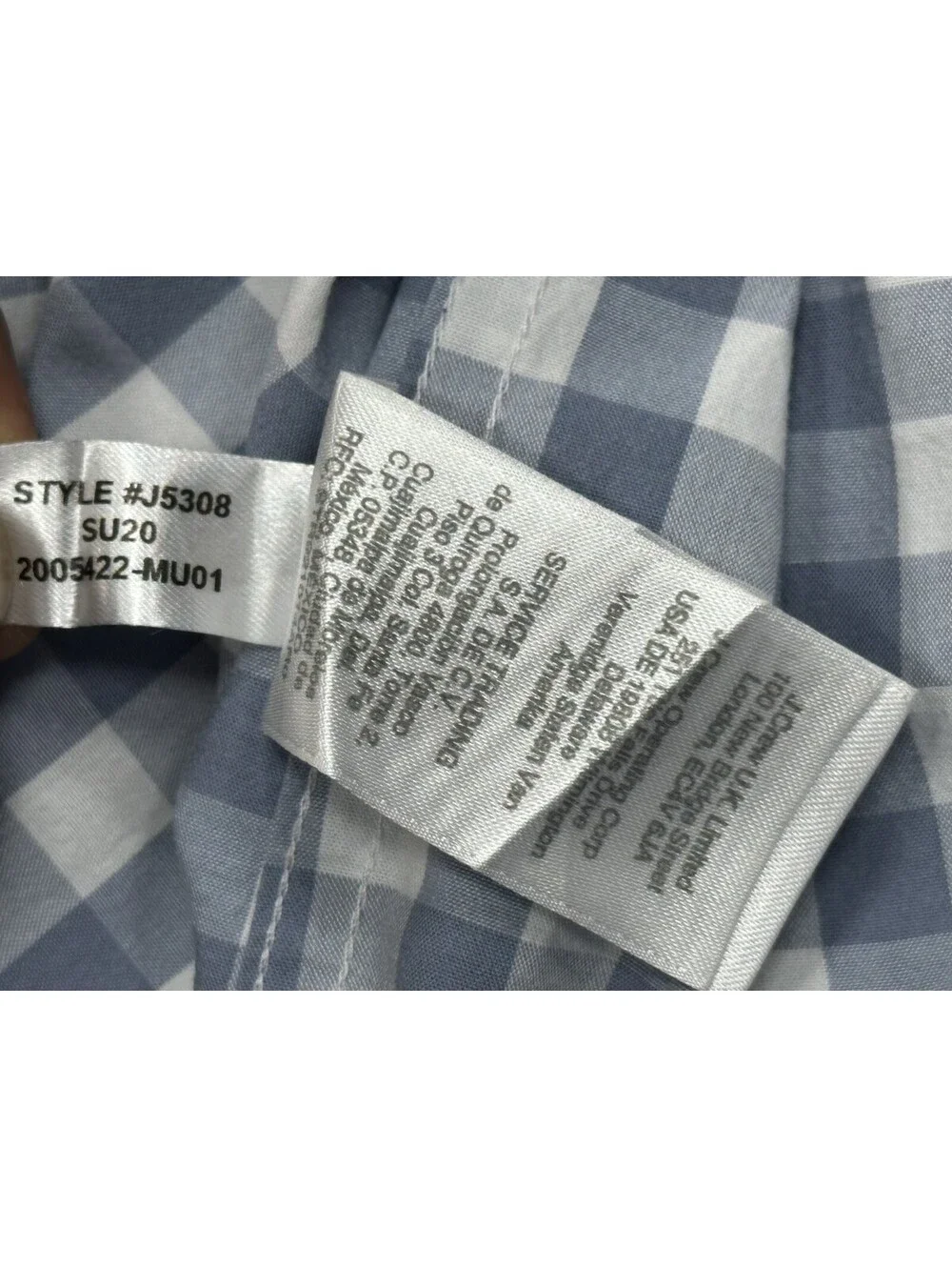 J Crew Classic Flex Washed Check Button Up Shirt Gray Mens M